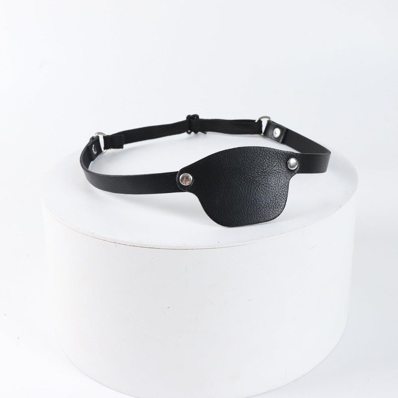 HKSICHENGKEJI Pirate Eye Patch Black Leather Eye Patch for Men