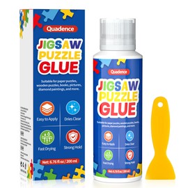 Quadence Jigsaw Puzzle Glue, 200ML Clear Sealer with Sponge Applicator