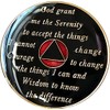 4 Year AA Medallion Metallic Red Tri-Plate Sobriety Chip