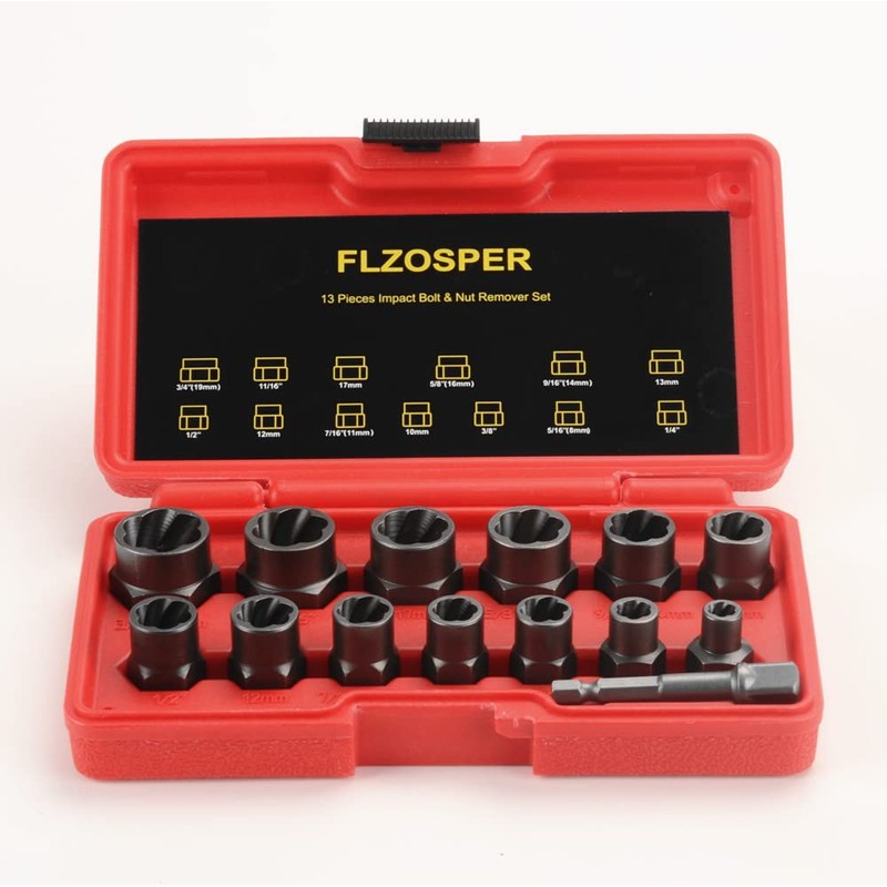 Nut Twister 14 Piece Set, Nut Extraction Socket, Nut Socket