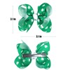 4Pcs St. Patrick's Day Hair Bow Clip Green Shamrock Bow