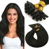 VINBAO U Tip Hair Extensions Real Human Hair Natural Black