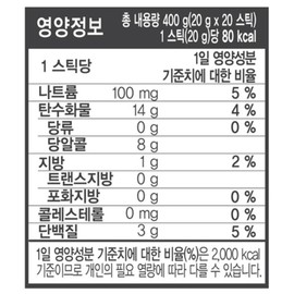 Nokchawon Zero Sugar Protein Misugaru, 400g, Pack of 2