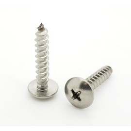 100 Qty #10 x 1" Truss Head 304 Stainless Phillips Head Wood Screws (BCP97)