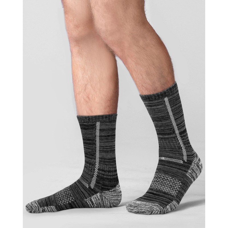 Niorasen Men's Cotton Crew Work Socks, 5 Pairs Cushioned Boot