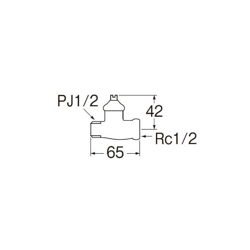 SANEI JV21AD-2-13 D-Type Cosmetic Valve Type 2 Type Opens and