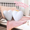 Marsui 2 Pcs Fluffy Heart Pillow Heart Shaped Pillow Plush