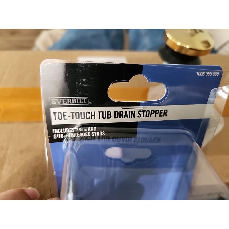 Everbilt Gold Tub Drain Toe Touch Kit