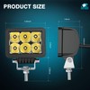 Nilight - 2 luces LED de 3.3 pulgadas, 6 LED,