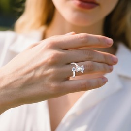 JERWLI Highland Cow Gift 925 Sterling Sliver Highland Cow Ring Jewelry Gifts Themed for Women Lover