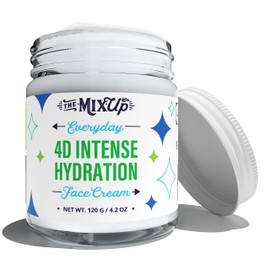 The-Mix-Up 4D Intense Hydration Natural Face Moisturizer Cream - Fragrance-Free With 4D Hyaluronic Acid (Everyday Unscented, 4.2 Ounces)