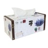 Emartbuy Paper Tissue Box Printed Vintage Retro Classic - Floral