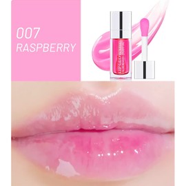 Bluemega Plump Lip Glow Oil Lip Gloss Crystal Jelly Lip Care Oil Aceite Labial Hidratante Pulido Sexy Lip Tinted Lip Plumper Pulido Lápiz Labial Antiadherente, Gran Cabeza de Cepillo