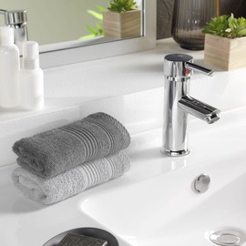 Douceur d'Intérieur, Guest Towel 30 x 50 cm Charcoal Grey 100% Cotton Delicate