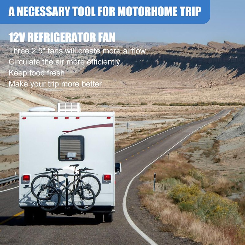 12v rv Refrigerator Fan Three Powered rv Exhaust Fans, RV