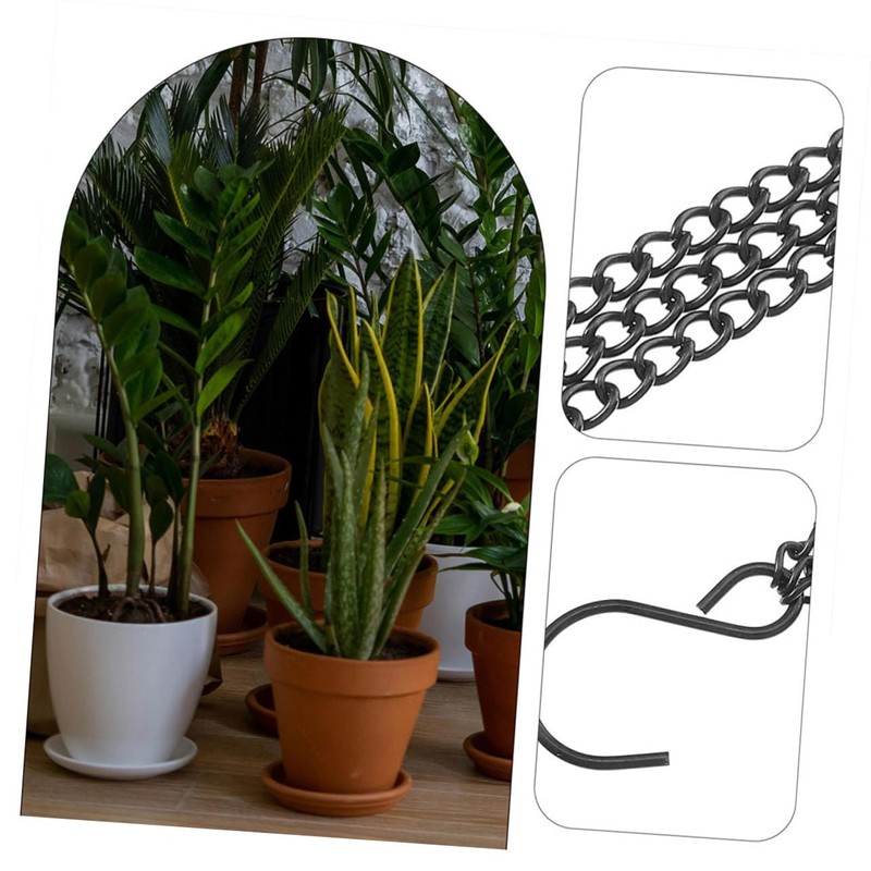 BESPORTBLE 3Pcs Hanging Chains for Flowerpots Bird Feeders Durable Metal