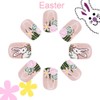 Easter Press on Nails Short Square French Tip Fake Nails