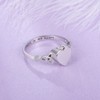 Silver Heart Cremation Urn Ring for Women S925 Sterling Memorial
