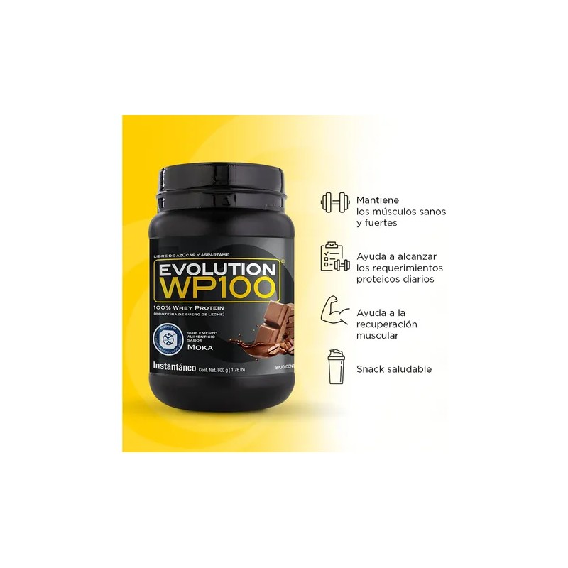 Evolution Proteina Suero De Leche (whey) Wp100 800 G Sabores