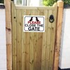Shawprint PLEASE CLOSE THE GATE METAL SIGN DOG THEME (Red/Black/White,