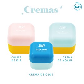 JöVö Cremeset: Tag, Nacht und Augenkontur, intensive und reparierende Feuchtigkeit, bekämpft Alterung und Revitalisierung, vegane Rezepturen mit natürlichen Inhaltsstoffen, geeignet für alle Hauttypen