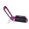 ALAZCO 2 Assorted Colors Folding Hair Brush With Mirror Compact
