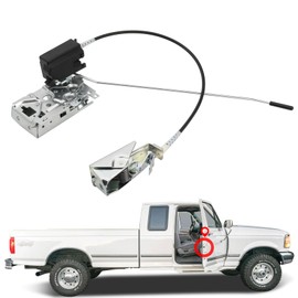 F4TZ-15219A64-A Door Latch Lock Assembly Front Right Passenger Side for 1992 1993 1994 1995 1996 1997 Ford F350 F250, 92-96 F150 Bronco RH Side Power Door Latch Lock Actuator Motor Cable Rod Kit