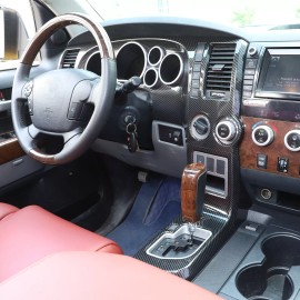 Unbranded ABS Carbon fiber Interior Dash Panel Frame Trim Cover set Fits Tundra 2007-2013