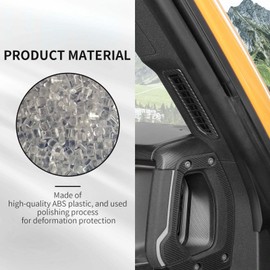 RAZPOY for Bronco A-Pillar Air Vent Trim, Air Conditioning Side Outlet Vent Cover Compatible with 2021-2023 Ford Bronco Interior Accessories, Carbon Fiber