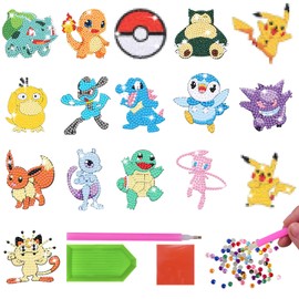 MUSEDAY Diamond Painting Children's Set Diamond Sticker Kit Diamond Painting Kits 16 Pieces Diamond Painting Sticker Diamond Painting for Children Boys Girls