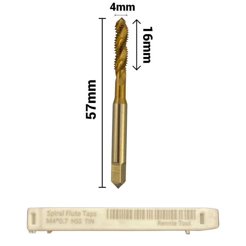 Pack of 3 Rennie Tools - M4 x 0.7 Spiral