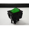30A 250V KCD4 Rocker Switch DPST 4 Pin Green Lighted