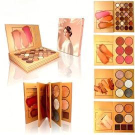 Paleta Maquillaje Libro 4 Capas Sombras Nude Rubor Contorno