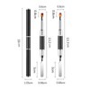 Metal Nails Nail Brushes, 2 Pieces Nail Art Brushes, Dual-Ended