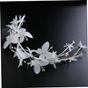 WOONEKY White Butterfly Chiffon Soft Chain Headband for Women Elegant