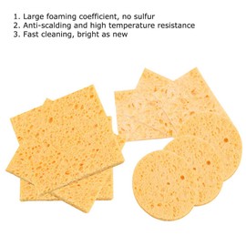 MEETOOT 6pcs Soldering Iron Cleaning Sponge 6x6cm Square Sponge High Temperature Sponge Welding Platform Sponge Welding Clean Pads