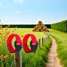 2Pcs Red Crow Rooster Collar, Crow Collar Rooster CollarNo Crow Noise Neck Belt for Roosters Collars, Harnesses and Leashes Nylon Prevent Chickens from Screaming Basic Dog Collars Basic Collars