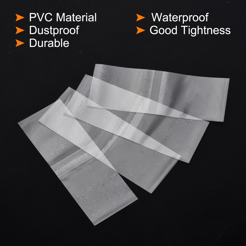 PATIKIL 66mm x 25mm Perforated Shrink Bands, 400 Pack PVC