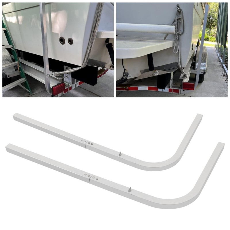 ECOTRIC One Pair Boat Trailer Square Guide On Poles Aluminum