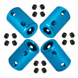 Ohamtes 4Pcs shaft diameter 8mm to 10mm rigid coupling, suitable for 3D printers, DIY encoders, motor connectors, motor guide shaft couplers, model shafts, motor guides, CNC machine tools