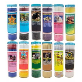 CEB 12 Veladoras Esotéricas Preparadas De Parafina Pura C/aroma