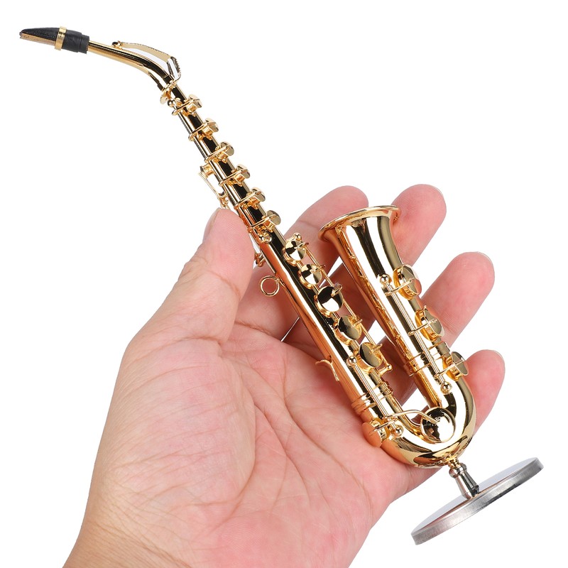 Saxophone Ornaments Miniature Decoration Mini Musical Instrument Model Gift Craft