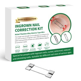 Cuttable Adjustable Titanium Alloy Silicone Ingrown Correction Kit,Ingrown Toenail Treatment,Ingrown Toenail Removal Kit,Designed for Ingrown Nail Repair, Ingrown Toenail Corrector at Home,reusable
