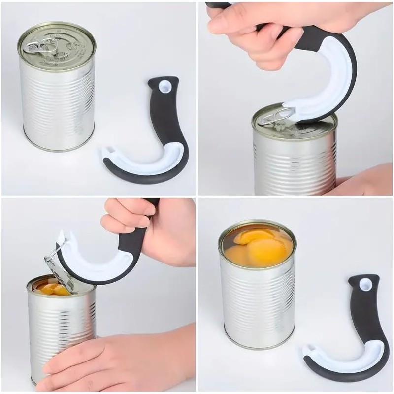 2 Pieces Manual Easy Can Opener Grip Grab Twist Hook