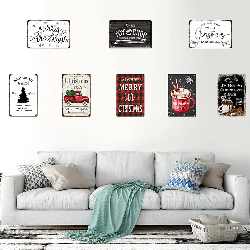 ICRAEZY Have Yourself a Merry Little Christmas Metal Tin Sign