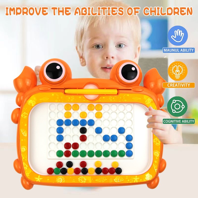 Magnetic Drawing Board for Kids,3-6 Years Old STEM Magnetic Toys