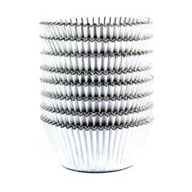 Eoonfirst Silver Foil Cupcake Case Liners Baking Muffin Paper Cups 200 Pcs