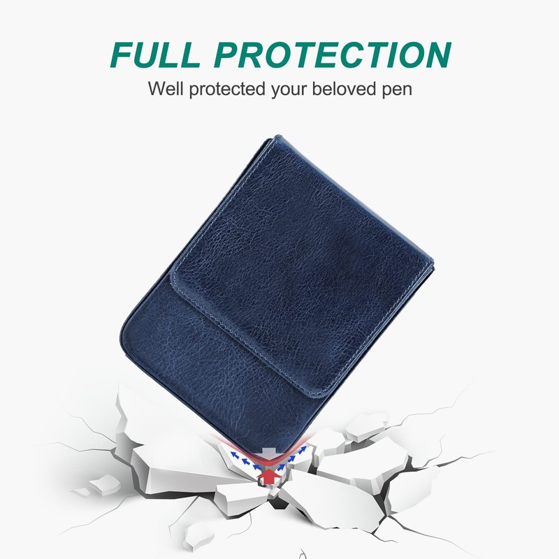 HIRAM Genuine Leather 6 pcsSTEEL 💎, BLUE, non