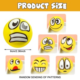 MUNSKT 6 Pieces Funny Face Squeeze Ball, Sensory Toy, Soothing Hand Movements for Children, Adults, Anxiety, Anxiety, Fidget Management