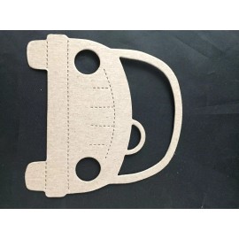 Car Front / Photo Frame Chipboard 3 Die Cuts 4" Embellishments Scrapbooking